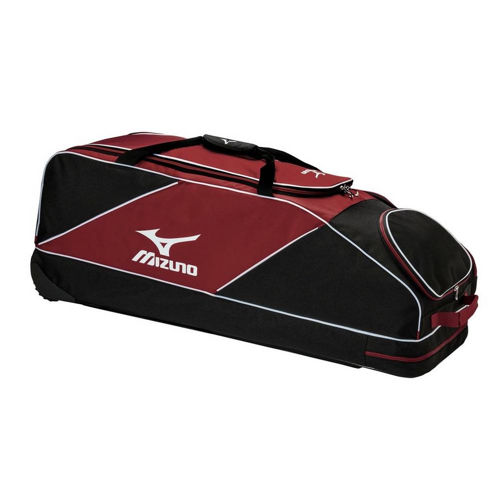 Panske Batoh Mizuno Classic Wheel Baseball Červené/Čierne Vypredaj KSHN09538